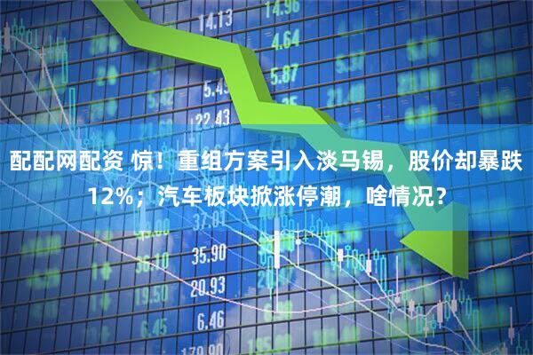 配配网配资 惊！重组方案引入淡马锡，股价却暴跌12%；汽车板块掀涨停潮，啥情况？